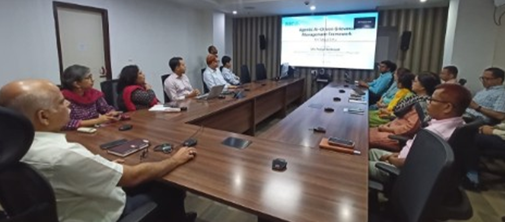 Shri Pranjal Bezbaruah, DDG & SIO, Assam, launching the Agentic AI-driven Grievance Management