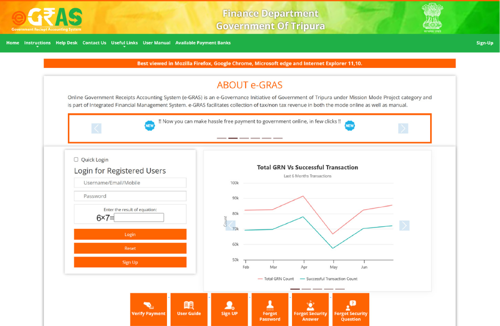 तत्कालीन उपमुख्यमंत्री, त्रिपुरा, श्री जिष्णु देव वर्मा ने 6 अक्टूबर 2022 को त्रिपुरा सरकार के वित्त विभाग के आबकारी संगठन हेतु एनआईसी द्वारा विकसित <strong>‘ई-आबकारी’</strong> पोर्टल का उद्घाटन किया