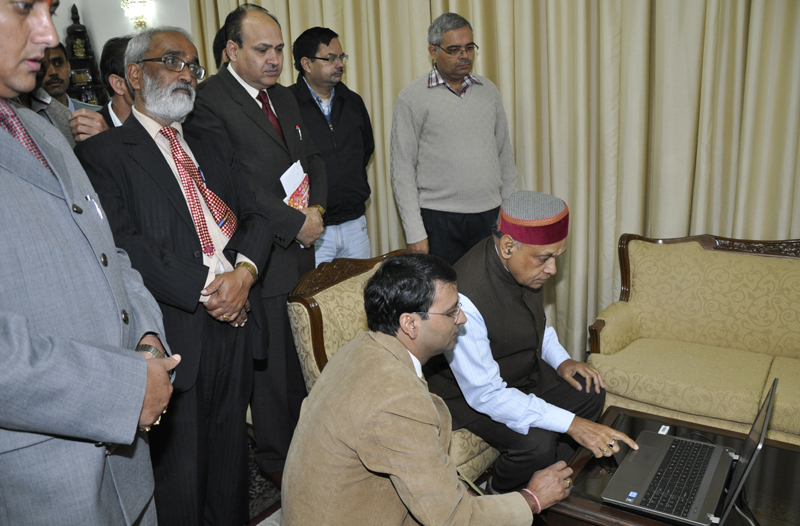 Chief Minister HP launching the HPSDMA Website