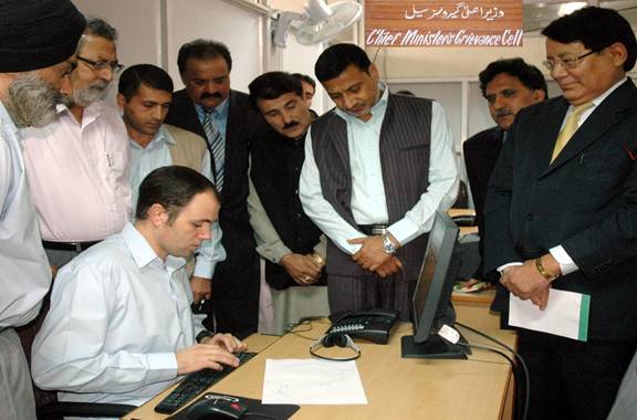 Chief Minister, Jenab Omar Abdullah formally inaugurating CM Grievances Cell