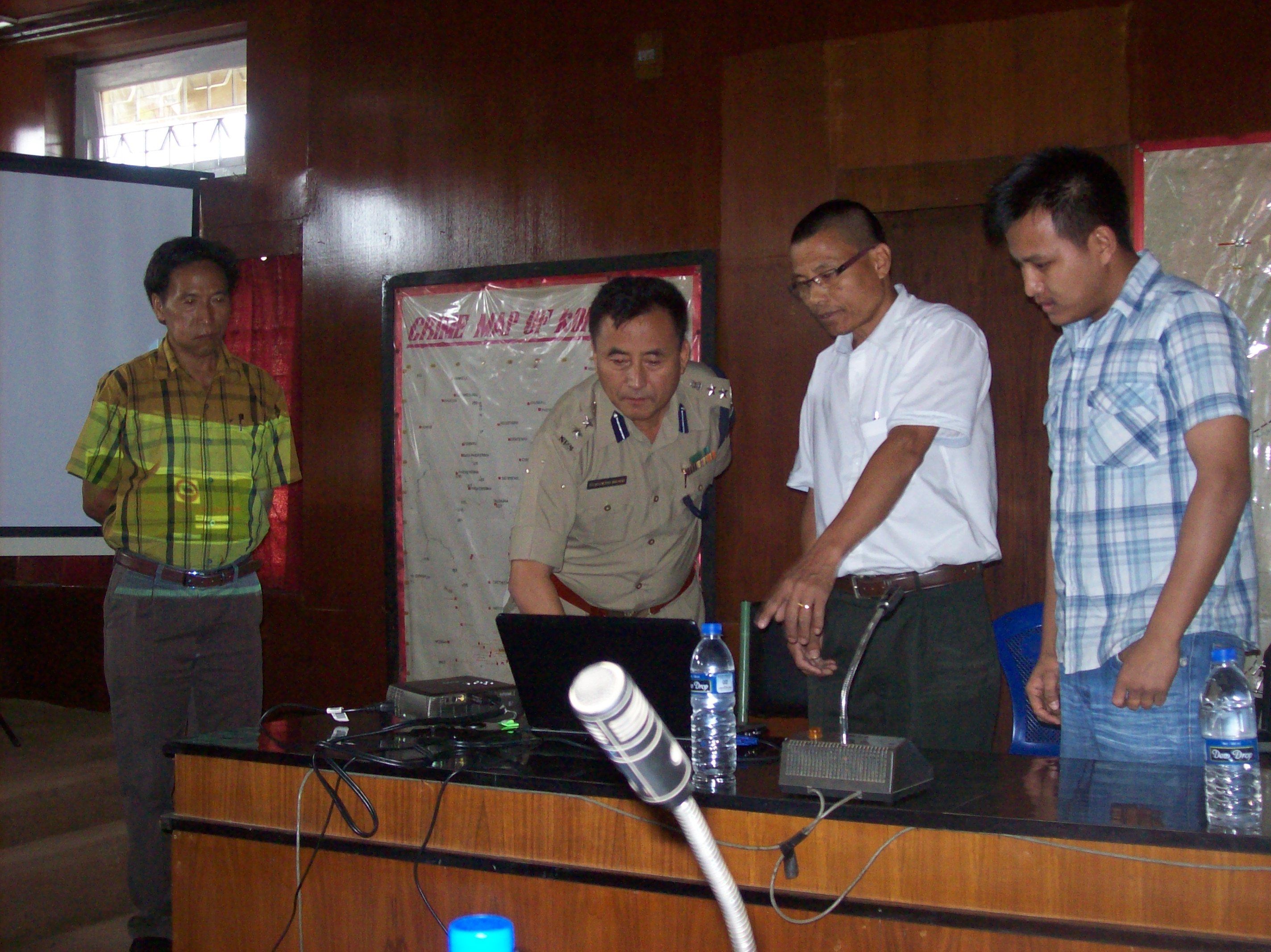 SP Kohima launching the Software with RTO Kohima(Left) and DIO Kohima (Right)