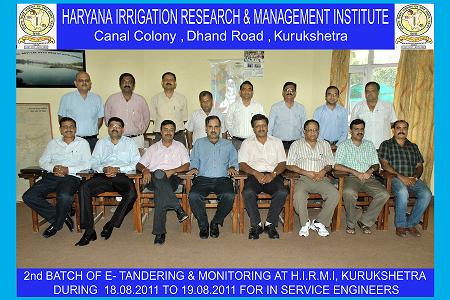 Trainers Sh. S.S. Duggal, Sh. Amit Mittal and Sh. Neeraj Singhal along with officers of Irrigation department