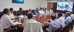 Chief Secretary, Govt. of Odisha addressing the ADMs, DIOs/ADIOs/DIAs and other officers over Video Conference.