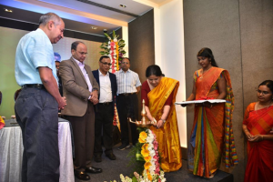 Dr. Neeta Verma, DG, NIC lighting the ceremonial lamp, along with dignitaries