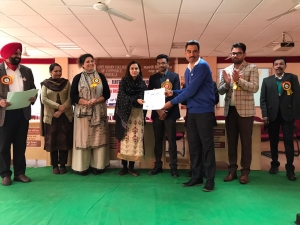 DIO Patiala, Punjab Felicitated on National Voters Day (NVD) 2020