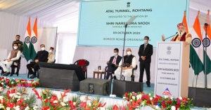 Hon'ble Prime Minister of India dedicating the Atal Tunnel, Rohtang to Nation