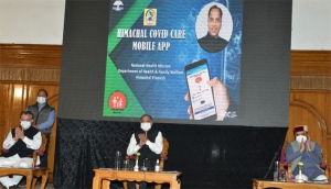 Hon'ble Chief Minister, HP launching the Covid Care Mobile App