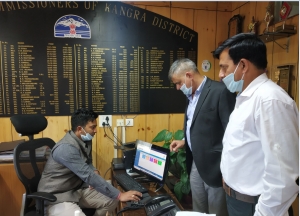 Sh. Rakesh Prajapati, DC Kangra launching the ePass and Surveillance System