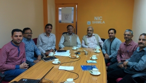 Sh. Ajay Mittal, Secretary I and B, GoI with NIC HP Officers