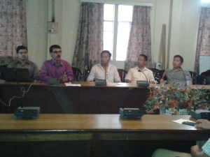 Img: Sh.Hemanta Kumar Saikia,STD,NIC,Assam(2nd from Left) & Sh.V.Vikishe Sema,TD,NIC,Dimapur(Centre)