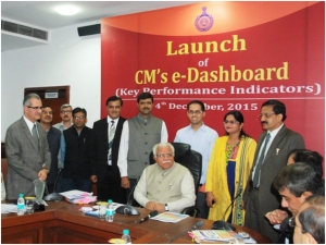 Team of NIC Haryana with Hon'ble Chief Minister after launch of CM e-Dashboard.