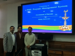 Dr. Shubhag Chand, TD & HOD, Cabinet Secretarait Informatics Division during the launch of ePMS Haryana