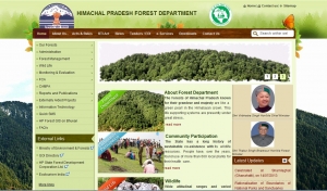 Screen Shot of the Forest Department Website
