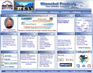 Web portal of HP Government at http://himachal.nic.in