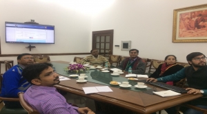 Officials of Cabinet Secretariat Informatics Division during discussion with participants.