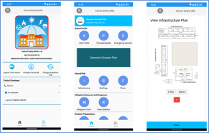 Screenshots of the School Safety Mobile App