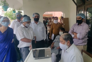 Honourable Technical Education Minister of Haryana, Sh. Anil Vij inaugurating the portal