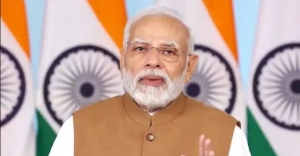 Hon'ble Prime Minister, Shri Narendra Modi, launching 75 Digital Banking Units across 75 districts via NIC video conferencing on November 16, 2022