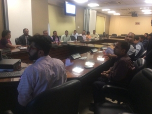 Officials of Cabinet Secretariat Informatics Division during discussion with participants.