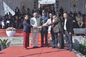 SIO, along with NIC Nagaland team, receiving the award from the Honorable Governor