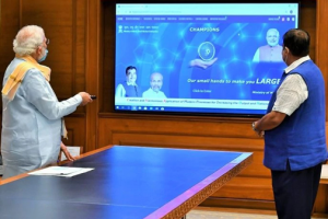 Honorable PM launching the CHAMPIONS portal