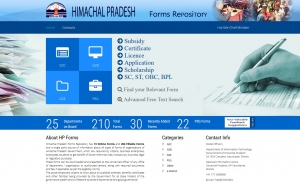 Screen Shot of http://himachalforms.nic.in Web Portal