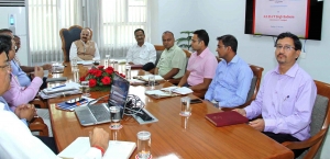 His Excellency Shri V.P. Singh Badnore, Governor of Punjab and Administrator, UT Chandigarh, addressing the officials