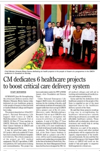 Newspaper Report - Launch of healthcare initiatives