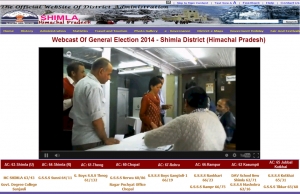 Live Webcast Page on District Shimla Website