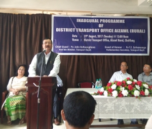 Honourble Minister John Rotluangliana, Transport Department, Mizoram