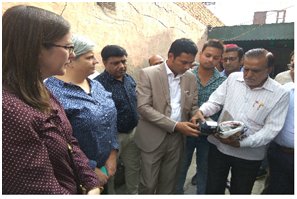 Delegation during field visit to Ambala for understanding live implementation of  FPS Operations  and demonstration of Live Cashless Transaction durin