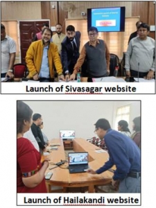 Launch of district websites of Hailakandi and Sivasagar districts