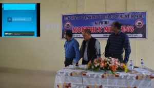 L-R:DIO Kiphire Sh.Deepak Kumar, Hon ble Minister & Kiphire DPDB Chairman Sh. V.Kashiho Sangtam and DC, Kiphire Sh. Mohammed Ali Shihab, IAS