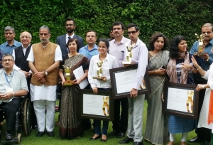 Hon'ble Minister of State for Social Justice and Empowerment, GoI Shri Krishan Pal Gurjar Ji with Award winners at India International Centre