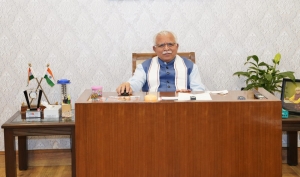 Hon'ble Chief Minister Haryana Sh. Manohar Lal launching the Haryana Seed Portal